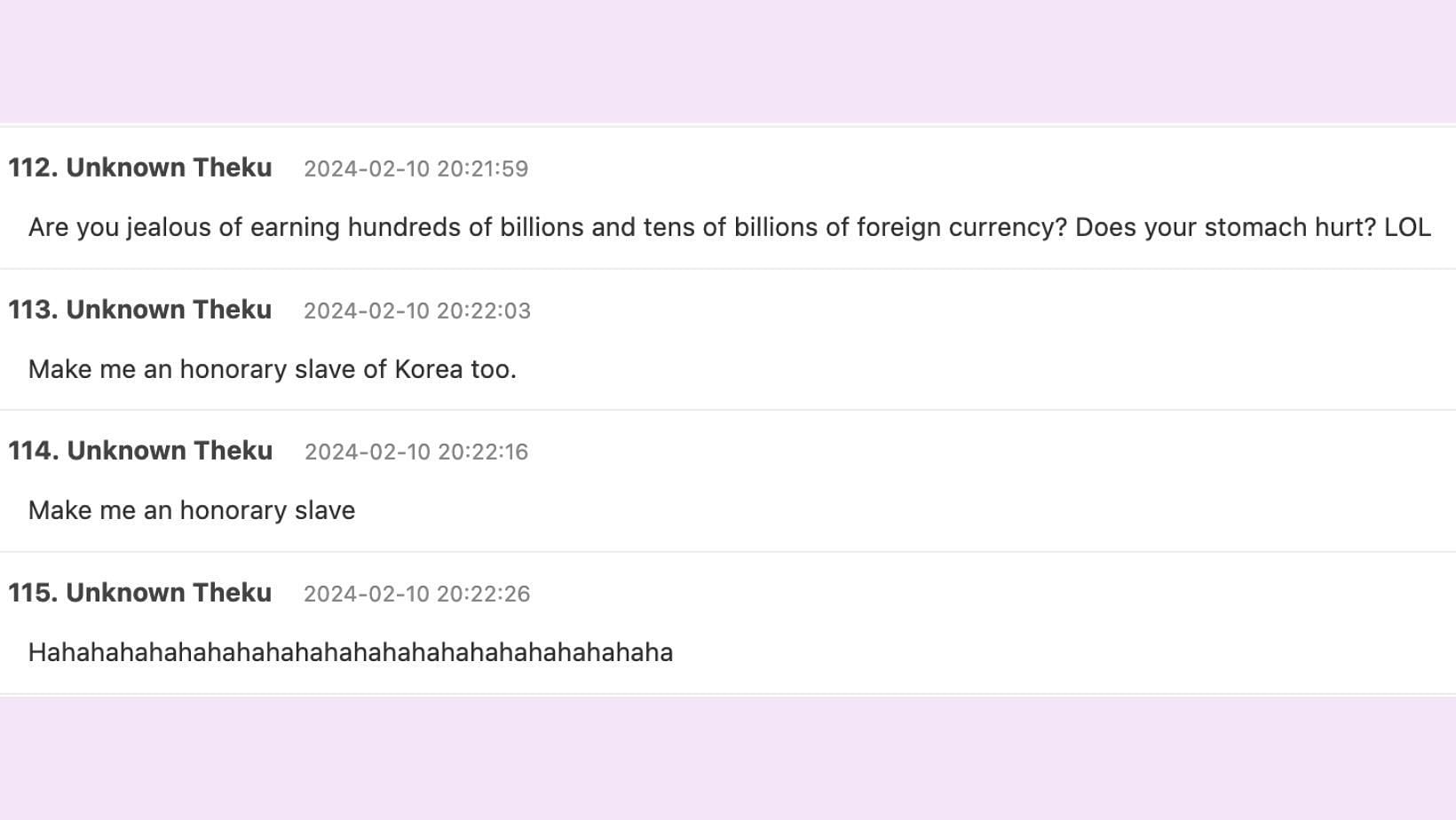 Netizens react to the claims of North Korean media. (Image via Theqoo & Google Translate)